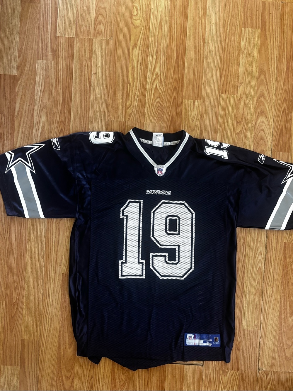 Keyshawn Johnson #19 Reebok Navy Blue NFL Players Mesh Jersey